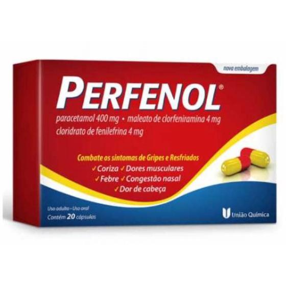 Perfenol Uni o Qu mica 20 C psulas Uniao Qu mica Medicamentos 
