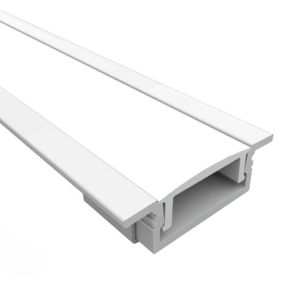 Imagem de Perfil Aluminio Embutir Slim 1 Metro Para Fita Led