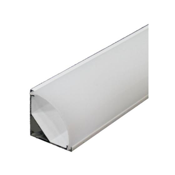 Imagem de Perfil de Alumínio Sobrepor de Canto Branco 15,5x15,5mm Kit 3 barras de 1 metro