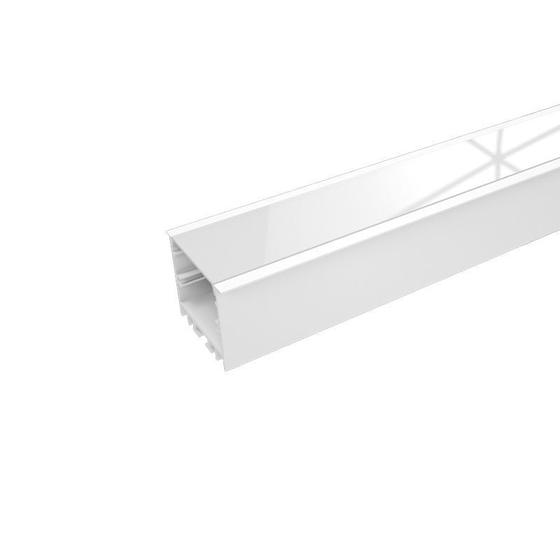 Perfil de Embutir Largo para Fita Led Luminatti LM988 com 1 metro Branco Menor preço em Perfil de Embutir Largo para Fita Led Luminatti LM988 com 1 metro Branco