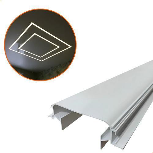 Perfil De Led Embutir No Frame Duplo Iluminação Indireta 2m - VLED Imagem de Perfil De Led Embutir No Frame Duplo Iluminação Indireta 2m