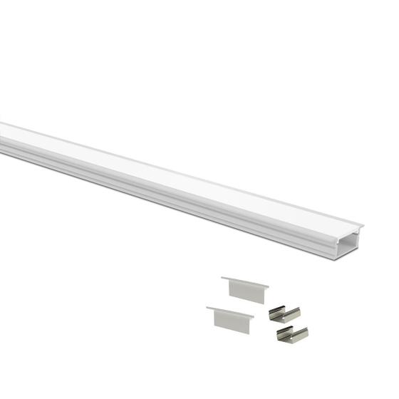 Imagem de Perfil Embutir Taschibra Para Fita Led Vertex 24 Com 1 Metro