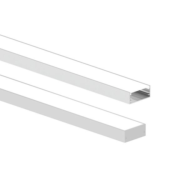 Imagem de Perfil para Fita de Led 50x21 Sobrepor 21x50x200cm Taschibra Zenith Branco