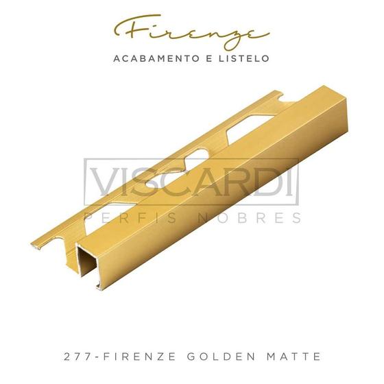 Imagem de Perfis De Aluminio 12x10mm Barra 3m Viscardi Firenze Golden Matte 277