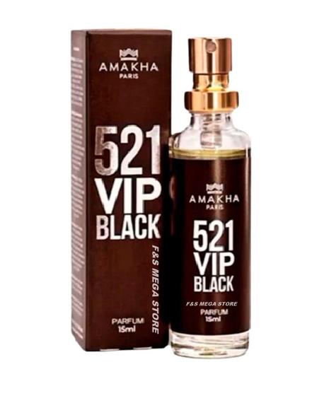 Imagem de Perfume 521 Vip Black Masculino Amakha Paris 15ml Bolso