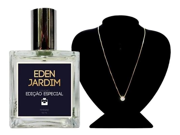 Imagem de Perfume Eden Jardim 100Ml + Colar Ponto De Luz Banhado A Ouro