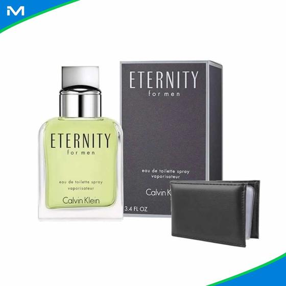 Imagem de Perfume  Eternity For Men Masculino EDT 100ml Com Carteira Guarda Nota Cartão Bolso