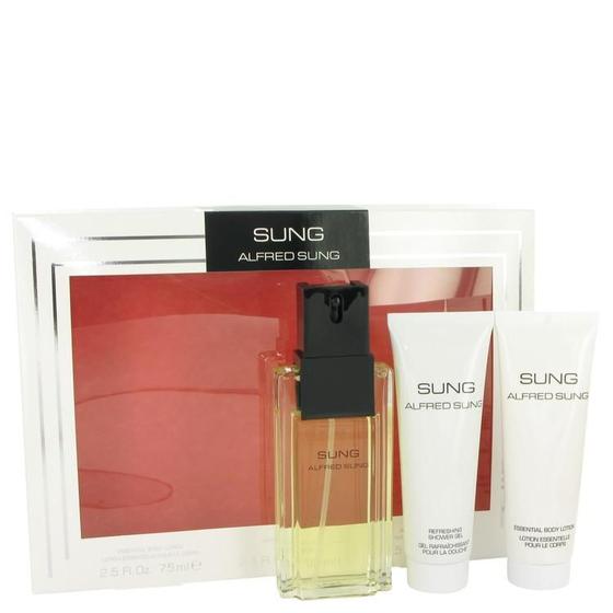 Imagem de Perfume Feminino Alfred Sung 100 ML Eau De Toilette Spray + 75 ML Loção Corporal + 75 ML Gel de Banho