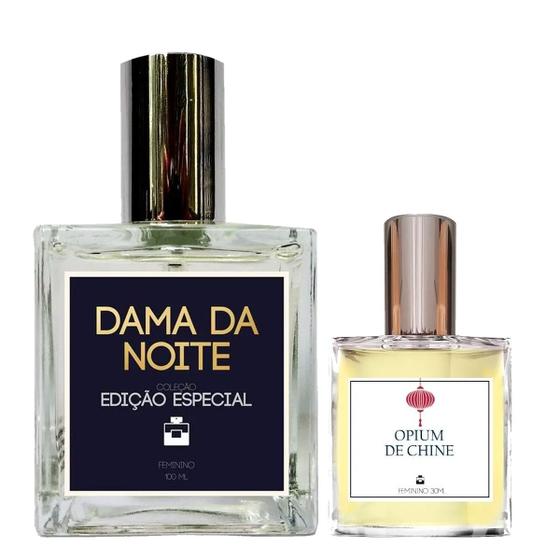 Imagem de Perfume Feminino Dama da Noite 100ml + Opium de Chine 30ml