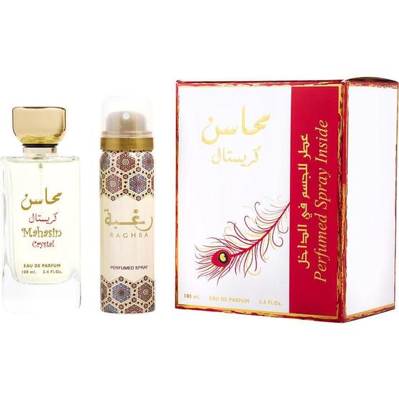 Imagem de Perfume Feminino Lattafa Mahasin Crystal EDP Spray 100 Ml&Desodorante 50