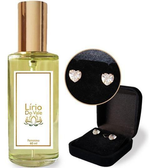 Imagem de Perfume Feminino Lírio Do Vale 60Ml + Brinco Brilhante