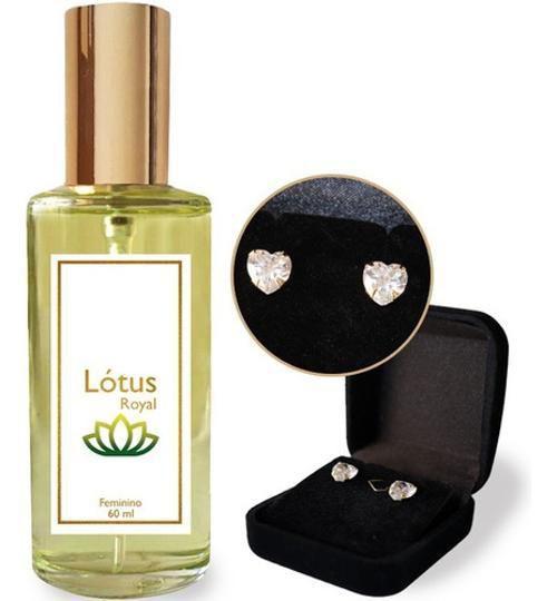 Imagem de Perfume Feminino Lótus Royal 60Ml + Brinco Brilhante