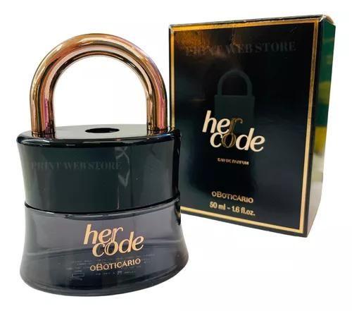 Perfume Her Code O Boticário Eau De Parfum 50 Ml O Perfume Do Cadeado ...