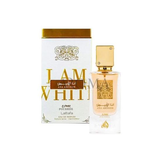 Imagem de Perfume Lattafa Ana Abiyedh Poudree Eau De Parfum 60Ml - Fragrância exclusiva em elegante frasco de 60ml.