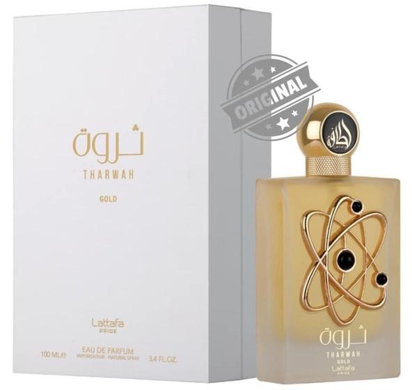 Imagem de Perfume Lattafa Tharwah Gold Eau De Parfum 100Ml