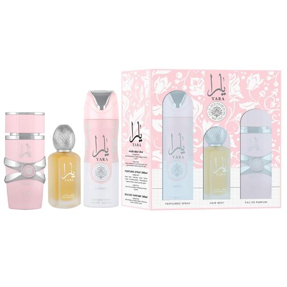 Imagem de Perfume Lattafa Yara para Mulheres - 100ml Eau de Parfum - Kit com 3 Peças