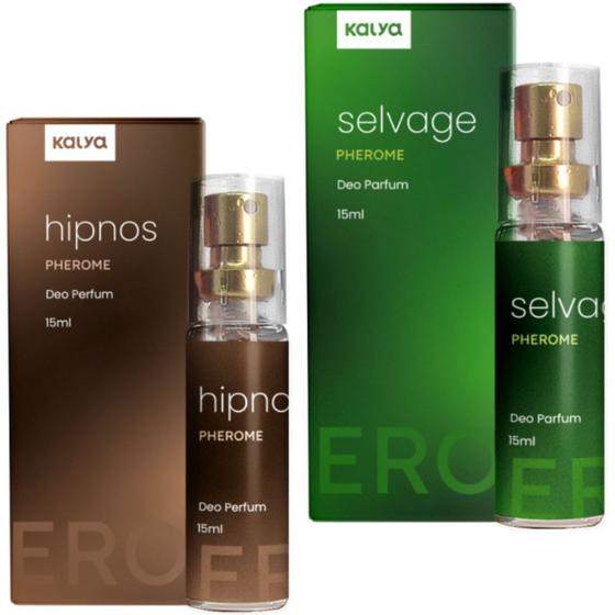 Imagem de Perfume masculino ativa feromonios Hipnos Selvage kit com 2