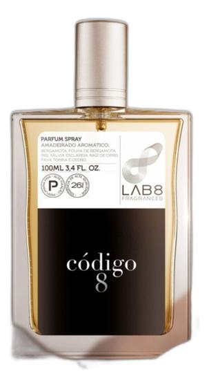 Imagem de Perfume Masculino Código 8 - 100ml - Lançamento Lab 8 Fragrance - Original - Amadeirado Aromático