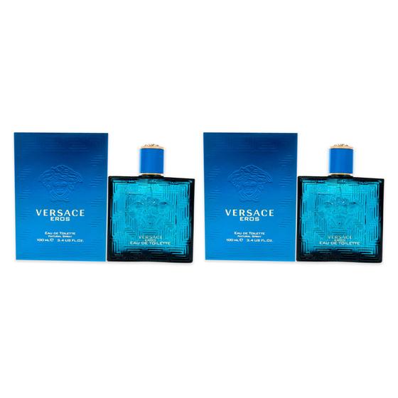 Imagem de Perfume masculino Eros de 3.113ml em spray EDT - Pack com 2