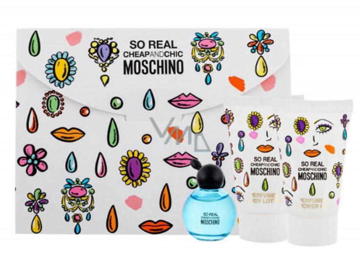 Perfume Moschino Kit Cheap And Chic So Real Edt 4,9Ml + Lotion 25Ml + Shower Gel 25Ml Menor preço em Perfume Moschino Kit Cheap And Chic So Real Edt 4,9Ml + Lotion 25Ml + Shower Gel 25Ml