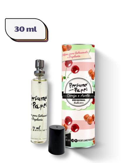 Imagem de Perfume para Papel Aroma Cereja e Avelã 30ml Artesanato e Papelaria