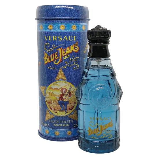 Imagem de Perfume Versace Blue Jeans 75ml Edt Original Lacrado Masculino Amadeirado, Aromático