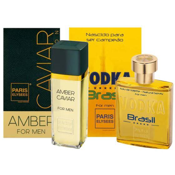 Imagem de Perfume Vodka Brasil Amarelo + Amber Caviar - Paris Elysees 100ml