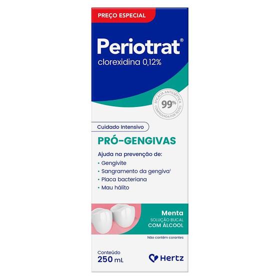 Imagem de Periotrat 0,12% Pró Gengivas Solução Bucal Sabor Menta com Álcool 250ml