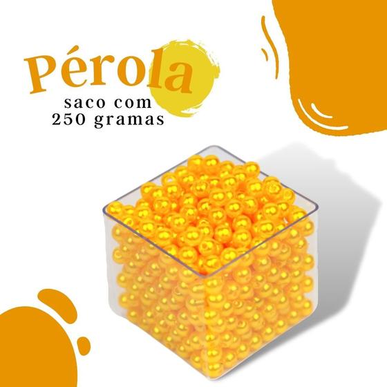 Imagem de Pérola Amarelo Ouro 10Mm Pacote Com 250 Gramas - Nybc