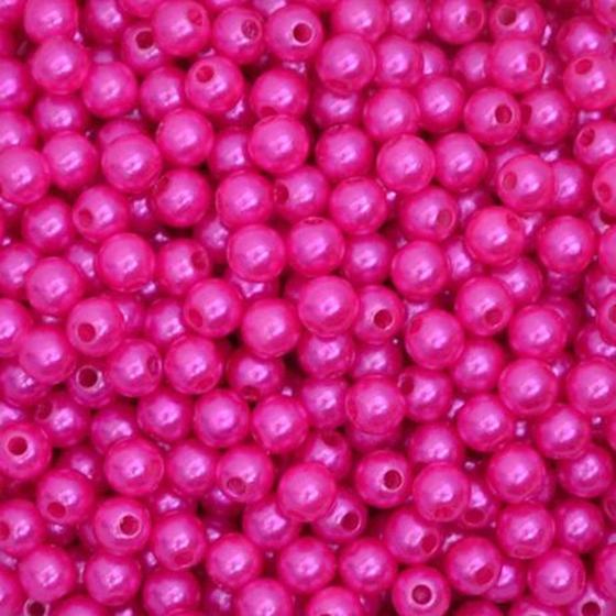 Imagem de Pérola Circulo 8mm com Furo - 250g - Pink