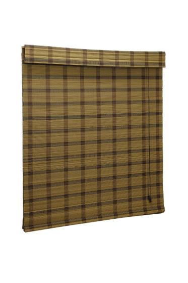 Imagem de Persiana Bambu Romana Aruba 120 (L) X 220 (A) cm Cortina Madeira Com Bandô 1,20 x 2,20 Bege Acacia