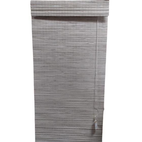 Imagem de Persiana Bambu Romana Block Natural 80 (L) X 220 (A) cm Cortina Madeira C/ Bandô 0,80 x 2,20