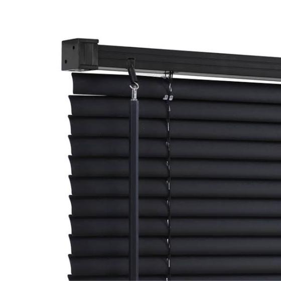 Imagem de Persiana Cortina Horizontal 120cm x 130cm Para Quarto Sala Cozinha Banheiro Escritório Pvc 25mm Kit Completo Instalação
