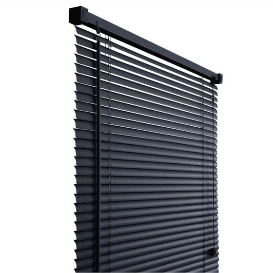 Persiana Horizontal Atlas 140X130 cm Preta PVC - Primafer Menor preço em Persiana Horizontal Atlas 140X130 cm Preta PVC - Primafer