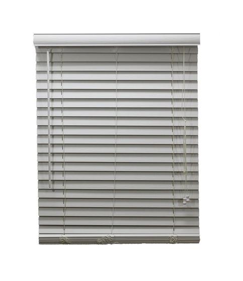 Imagem de Persiana Horizontal Pvc 50mm Branca 160 (L) X 140 (A) cm Cortina Tipo Madeira Luxo 1,60 x 1,40 m