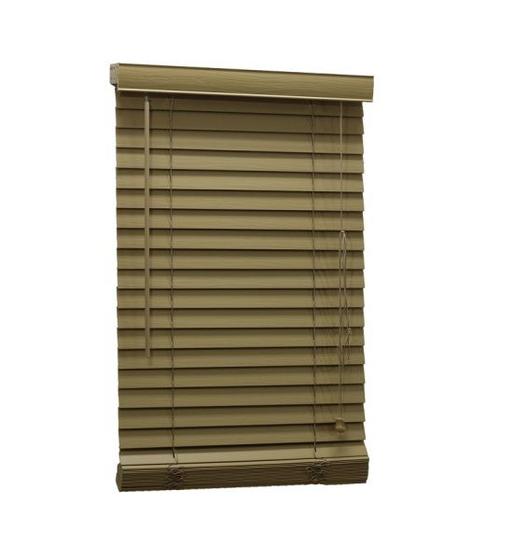 Imagem de Persiana Horizontal Pvc 50mm Marfim Nude 60 (L) X 160 (A) C/ Bandô 0,60 x 1,60 Tipo Madeira - Luxo