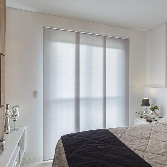 Persiana Painel (2,00Lar. x 2,50Alt.) Tecido Translucido Cinza - Vogaflex Menor preço em Persiana Painel (2,00Lar. x 2,50Alt.) Tecido Translucido Cinza - Vogaflex