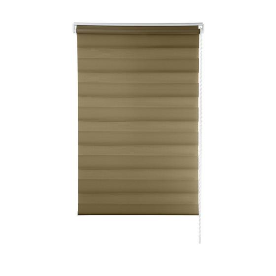 Imagem de Persiana Rolô Zebra Dupla 1,20m x 1,60m Caramelo