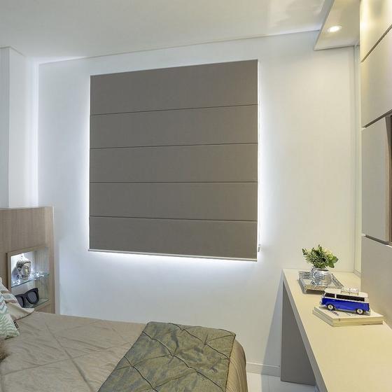 Persiana Romana (1,40Larg. x 1,50Alt.) Blackout Bronze - Vogaflex Menor preço em Persiana Romana (1,40Larg. x 1,50Alt.) Blackout Bronze - Vogaflex