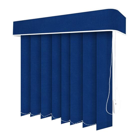 Imagem de Persiana Vertical Azul - 1,50m Larg X 1,30m Alt - Tecido Translúcido - Persianet