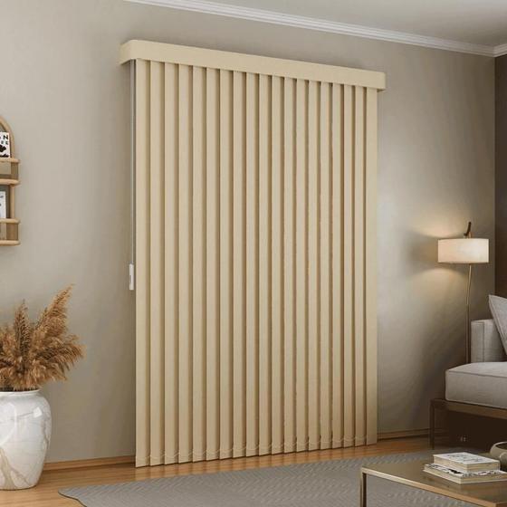 Imagem de Persiana vertical tecido com bandô kit 02 1,10 x 2,20 (2,20x2,20) - Cores