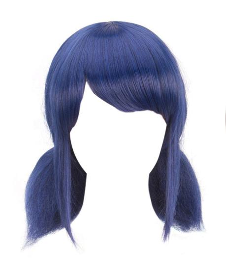 Imagem de Peruca de cosplay DAZCOS Blue Hair com corda vermelha para mulheres