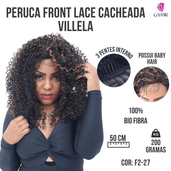 Peruca Front Lace Cacheada 100% Bio Fibra -Villela -Sleek - Acabamento Das Gringa+Baby Hair - Rebecca Sleek Imagem de Peruca Front Lace Cacheada 100% Bio Fibra -Villela -Sleek - Acabamento Das Gringa+Baby Hair
