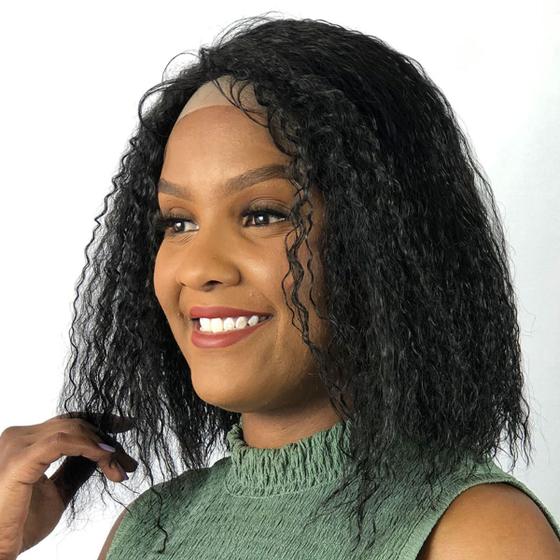 Imagem de Peruca Front Lace Wig Com Cachos Frisados -Fibra Futura-30cm-INEZ