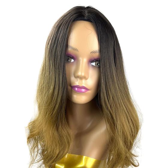 Imagem de Peruca Modelo Jean Wig Ondulada De Cabelo Orgânico Natural 70cm