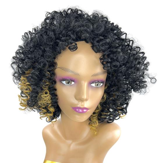 Imagem de Peruca Modelo Sonya Cabelo Encaracolado Curto Afro Fibra Premium