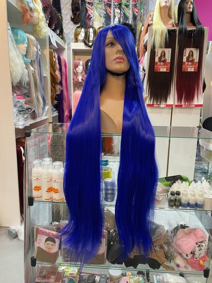 Imagem de Peruca wig lace wig coloridas 1metro c/ franja lisa cosplay