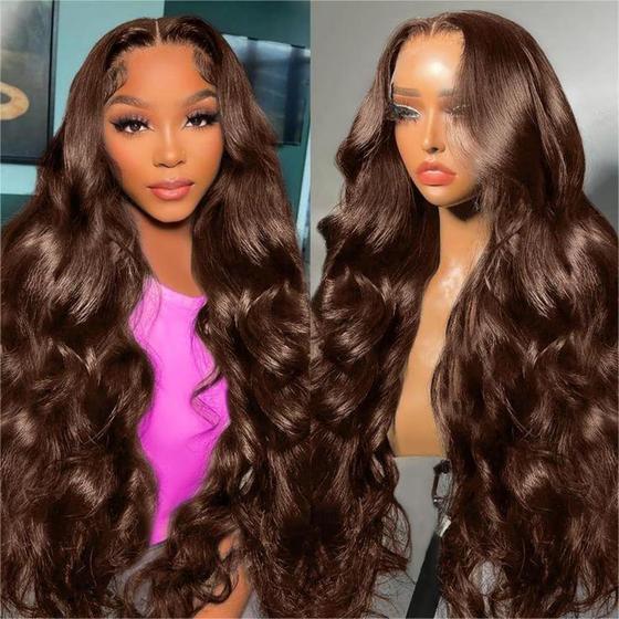 Imagem de Perucas Denacfi 5x5 HD com Fecho de Renda - Cabelo Humano com 250% de Densidade