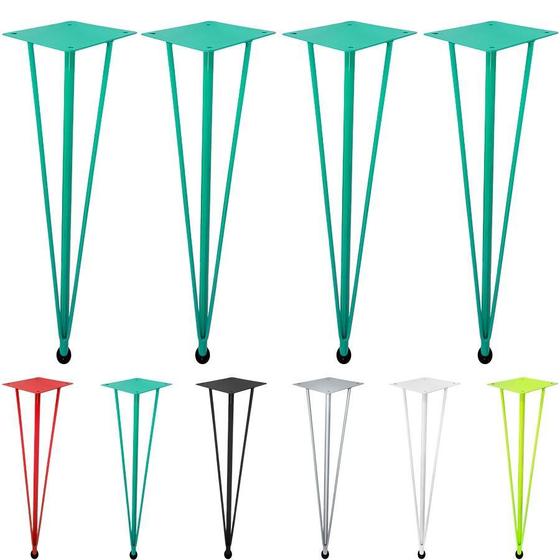 Imagem de Pés Base de Mesa de Jantar Hairpin Legs 75cm 04 Unidades