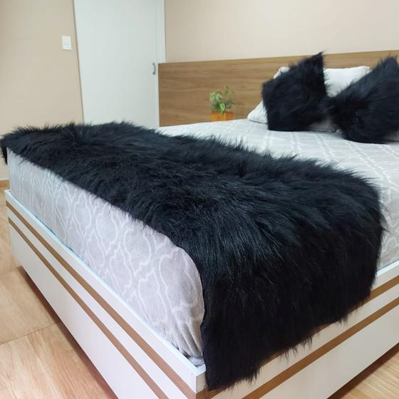 Imagem de Peseira De Pelucia Pêlo Alto Luxo Cama King 2,40x0,70cm